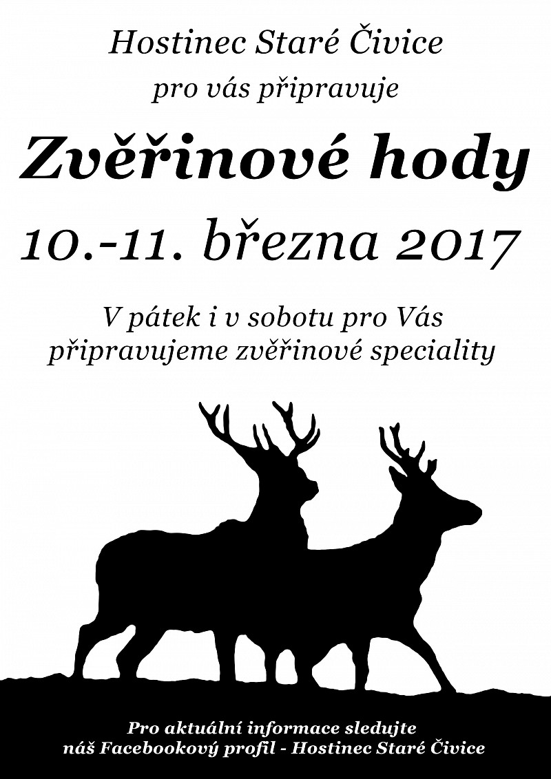 Zvěřinové hody 10. - 11.  3. 2017